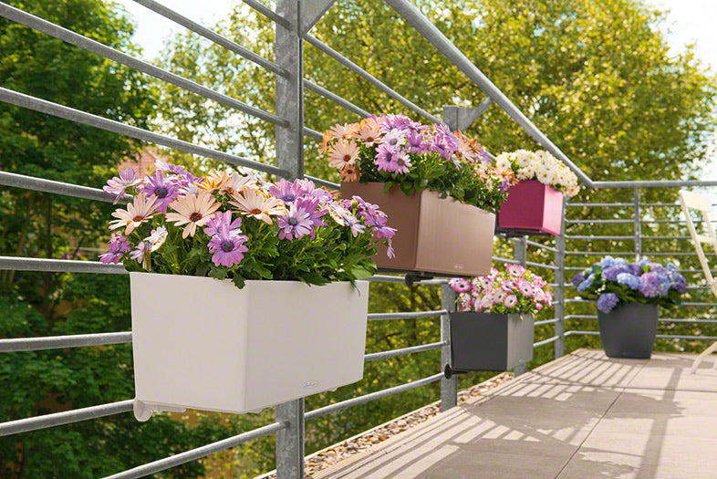 LECHUZA Topfpflanzer – 50 × 19 × 19 cm, 8 l – Kunststoff, braun