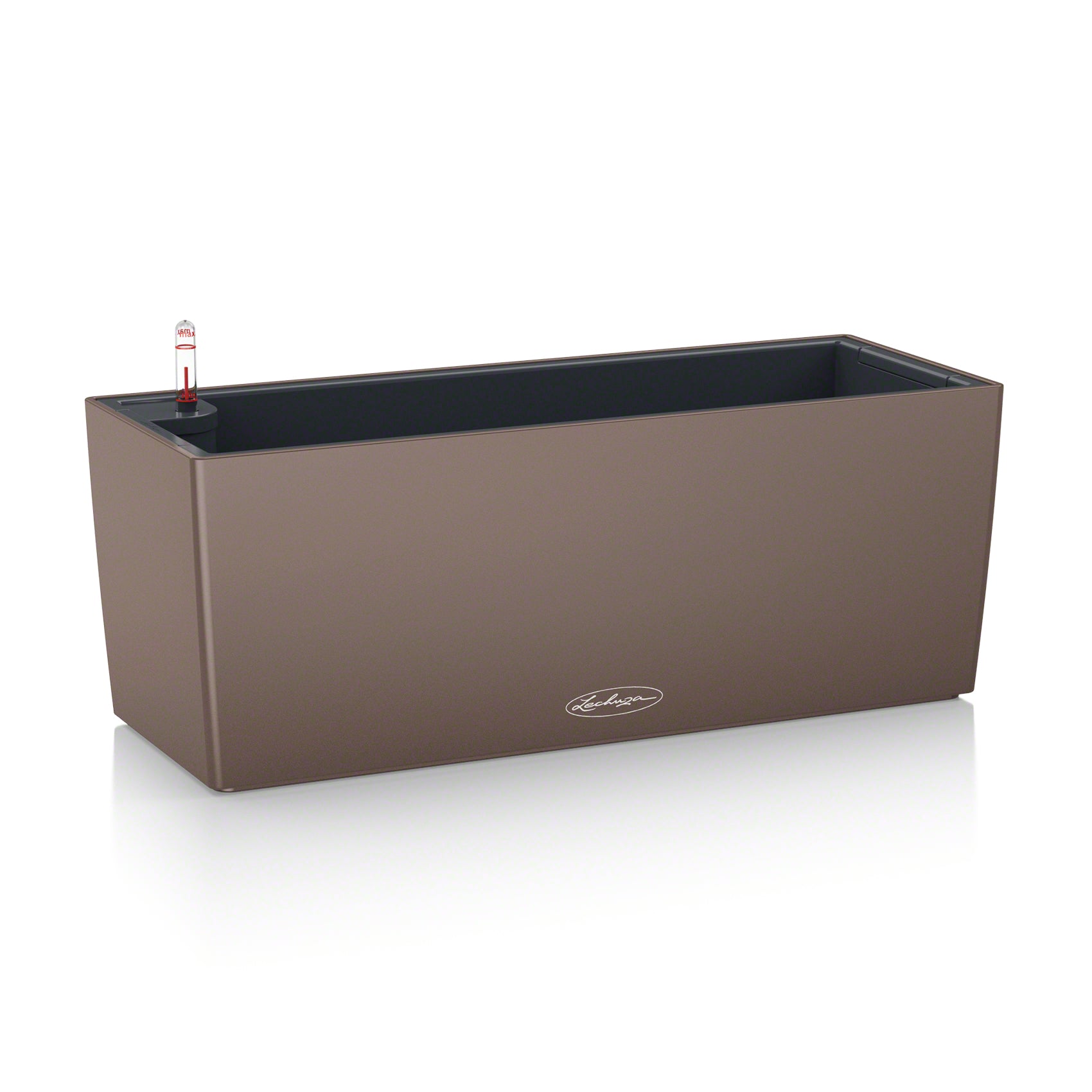 LECHUZA Topfpflanzer – 50 × 19 × 19 cm, 8 l – Kunststoff, braun