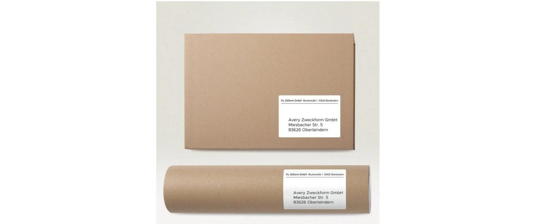 Avery Etiketten, 105 mm × 148 mm, weiss, Papier, permanent, 65 Blätter (260 Etiketten)