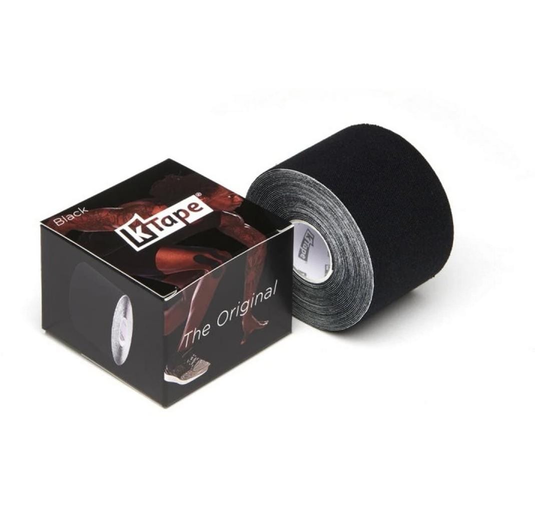 K-Tape Kinesiotape-Binde – 50 mm × 5 m, schwarz, Baumwolle, Spandex, 1 Stück