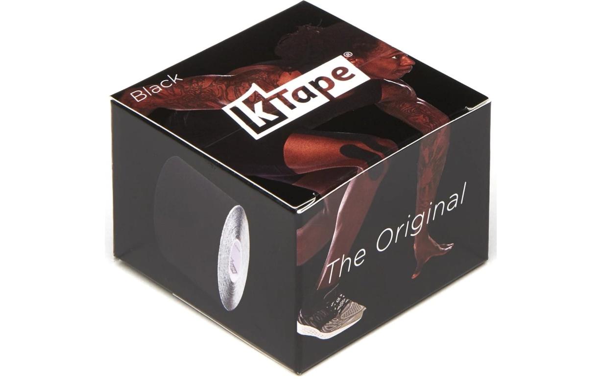 K-Tape Kinesiotape-Binde – 50 mm × 5 m, schwarz, Baumwolle, Spandex, 1 Stück