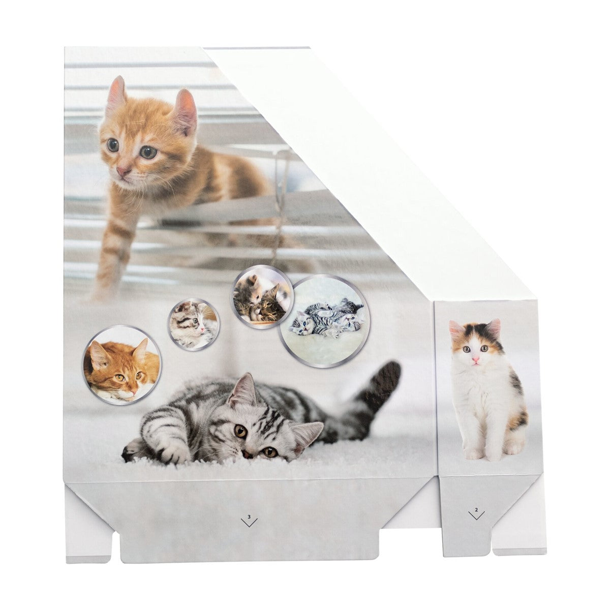HERMA Stehsammler Katzen – A4 – Karton – Gelb – mit Griffloch – 85 × 275 × 315 mm