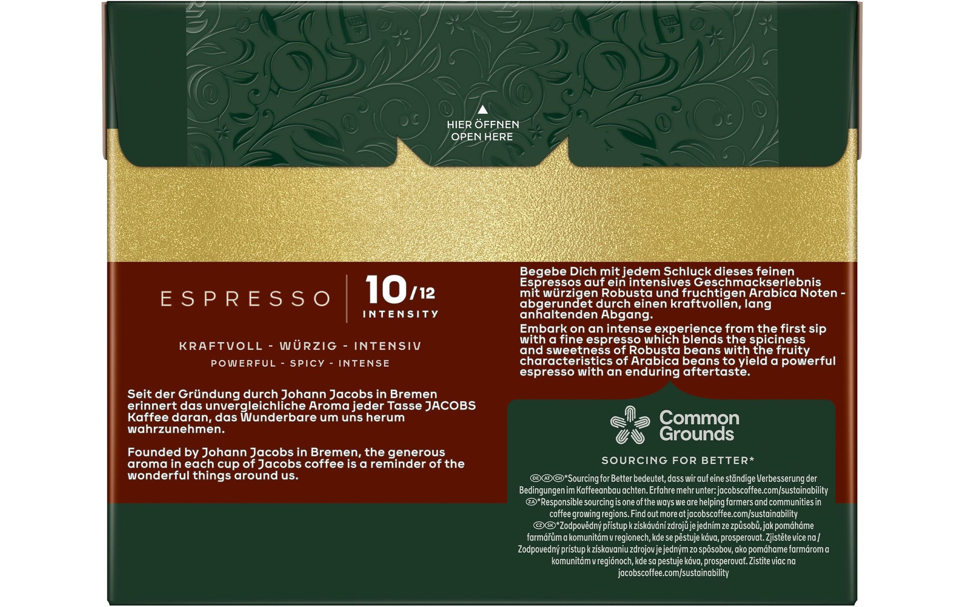 Jacobs Intenso – Kapseln für Nespresso – Espresso, Intensität 10