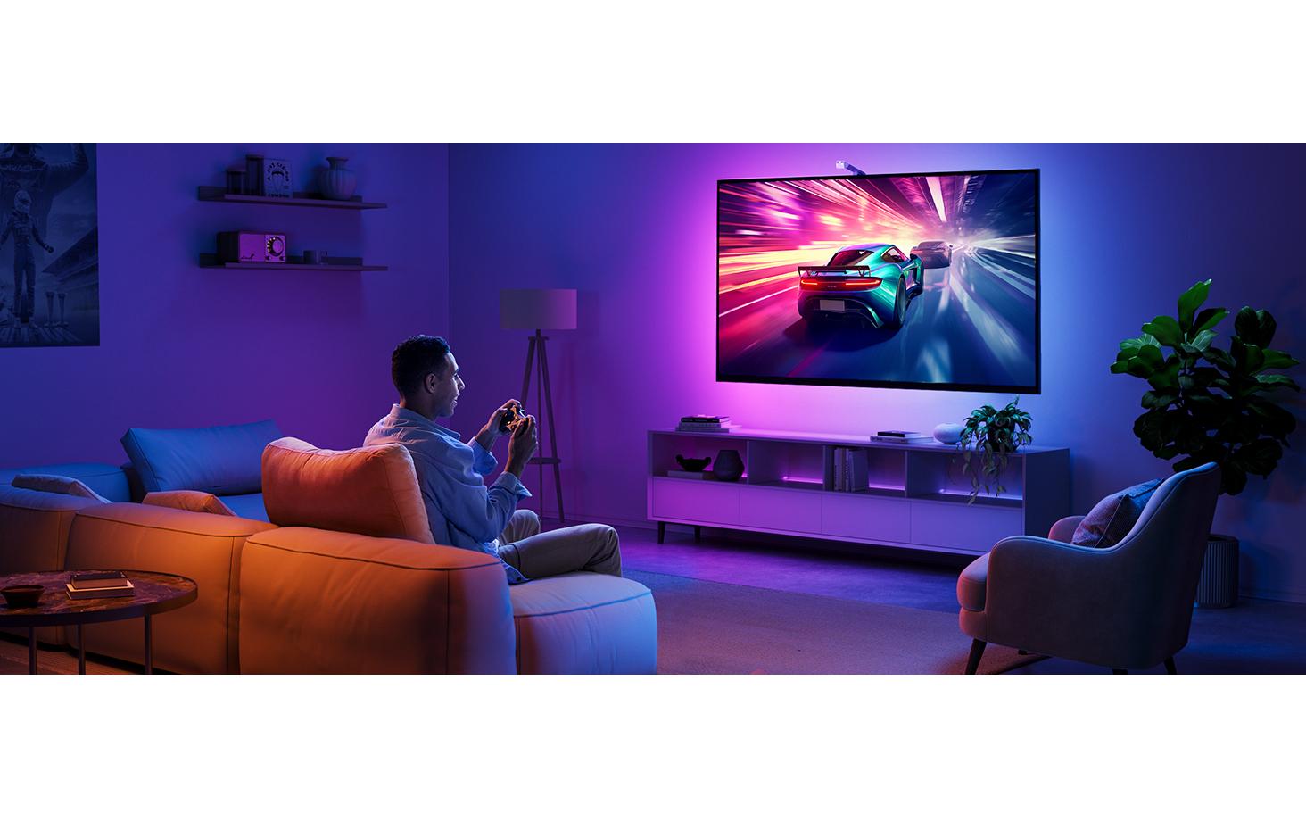 Govee Envisual T3 TV-Backlight-Set – RGBIC, Bluetooth – für 55–65" TVs – Schwarz
