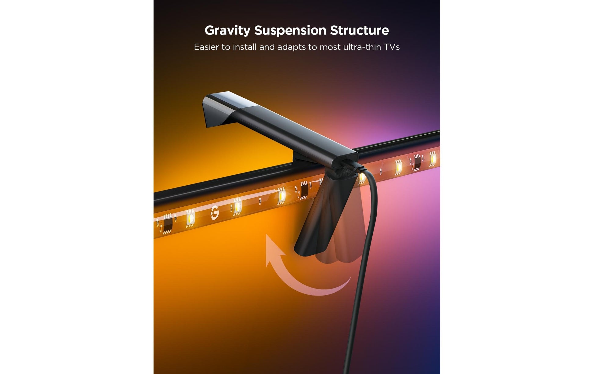 Govee Envisual T3 – LED-Wandrahmen, Wandmontage, für 75–85", WLAN, Bluetooth, Farbwechsel