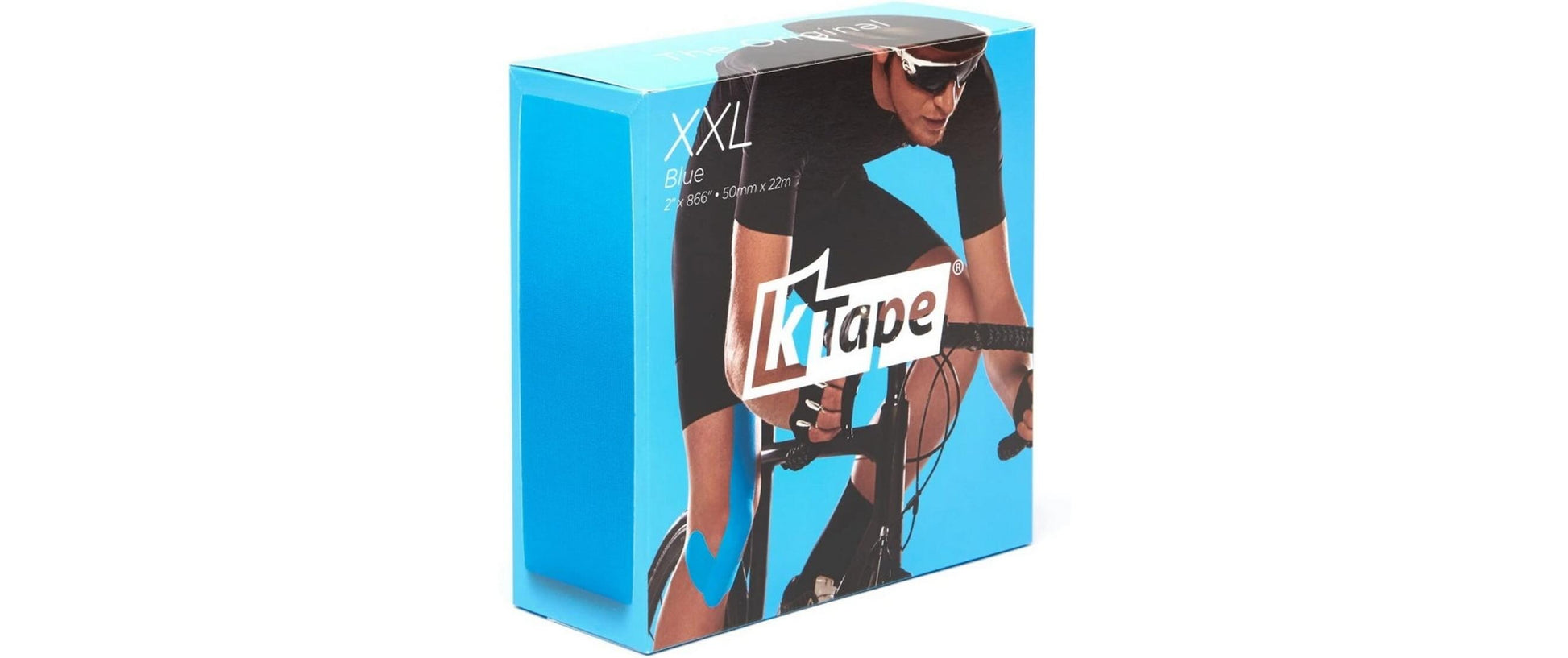 K-Tape Binde Kinesiotape – 50 mm × 22 m, blau, Baumwolle, Spandex, wasserabweisend