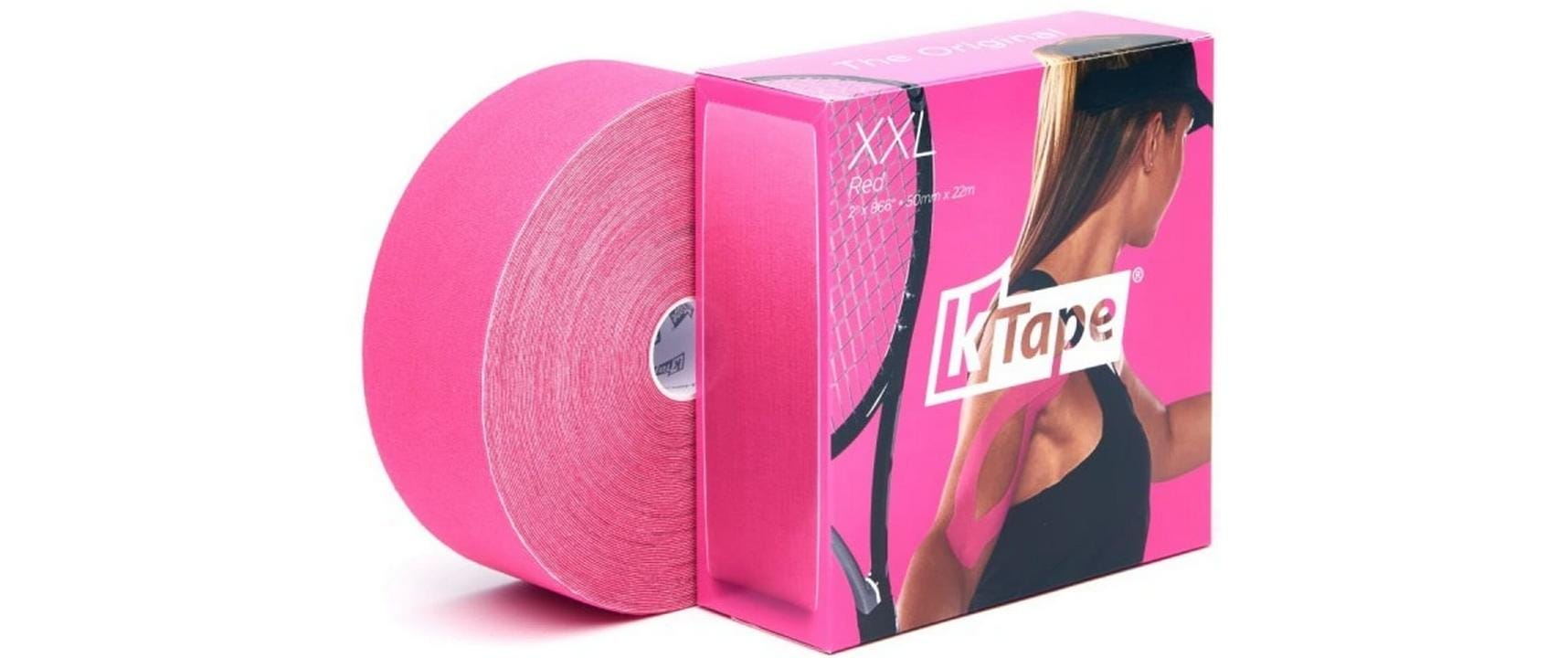K-Tape Pflasterrolle XXL – 50 mm × 22 m, zuschneidbar, pink
