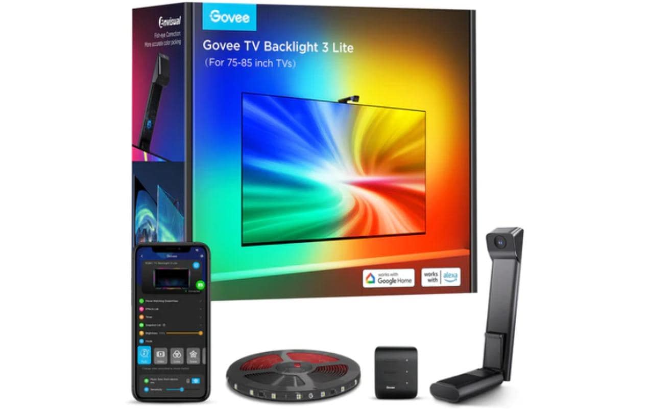 Govee Envisual T3 – LED-Wandrahmen, Wandmontage, für 75–85", WLAN, Bluetooth, Farbwechsel