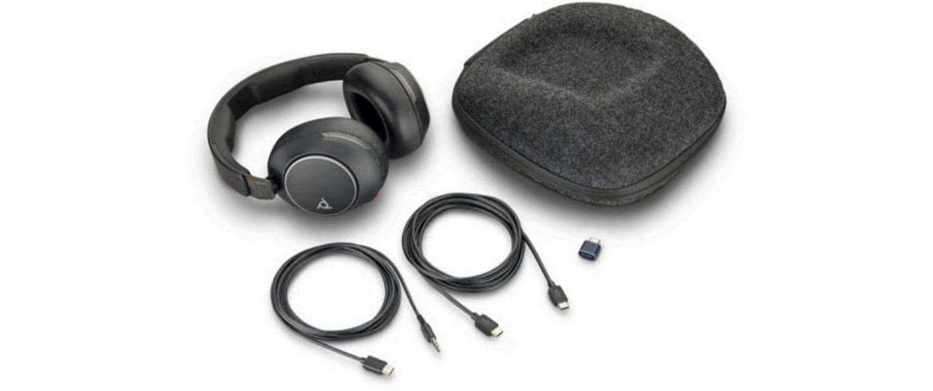 Poly Voyager Surround 80 UC – Duo Headset On-Ear – Bluetooth, USB-C – Schwarz – bis 21 h