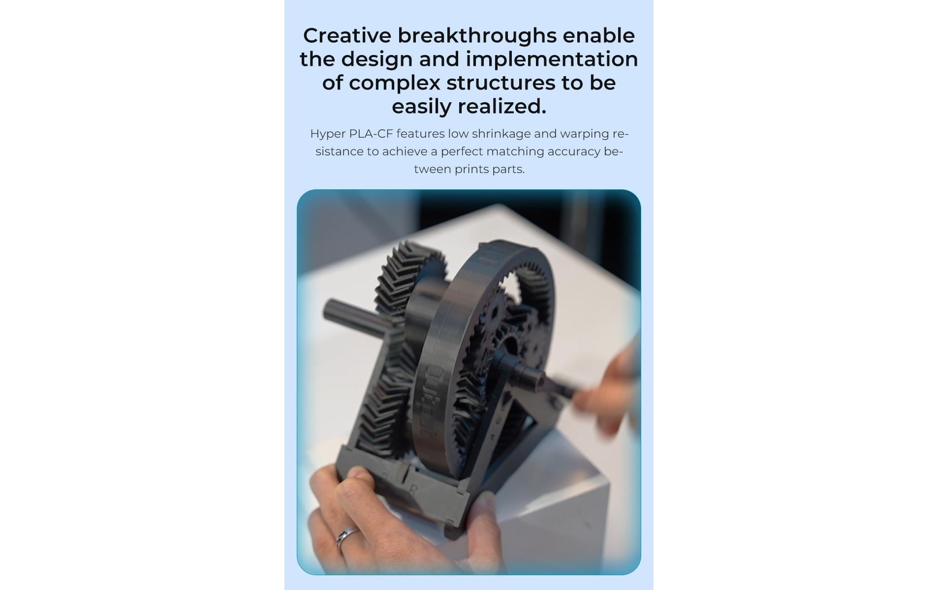 Creality 3D-Drucker-Filament Hyper PLA (Carbonfaser) 1,75 mm Ocker, 1 kg – für Creality 3D K1-C, K1 Max