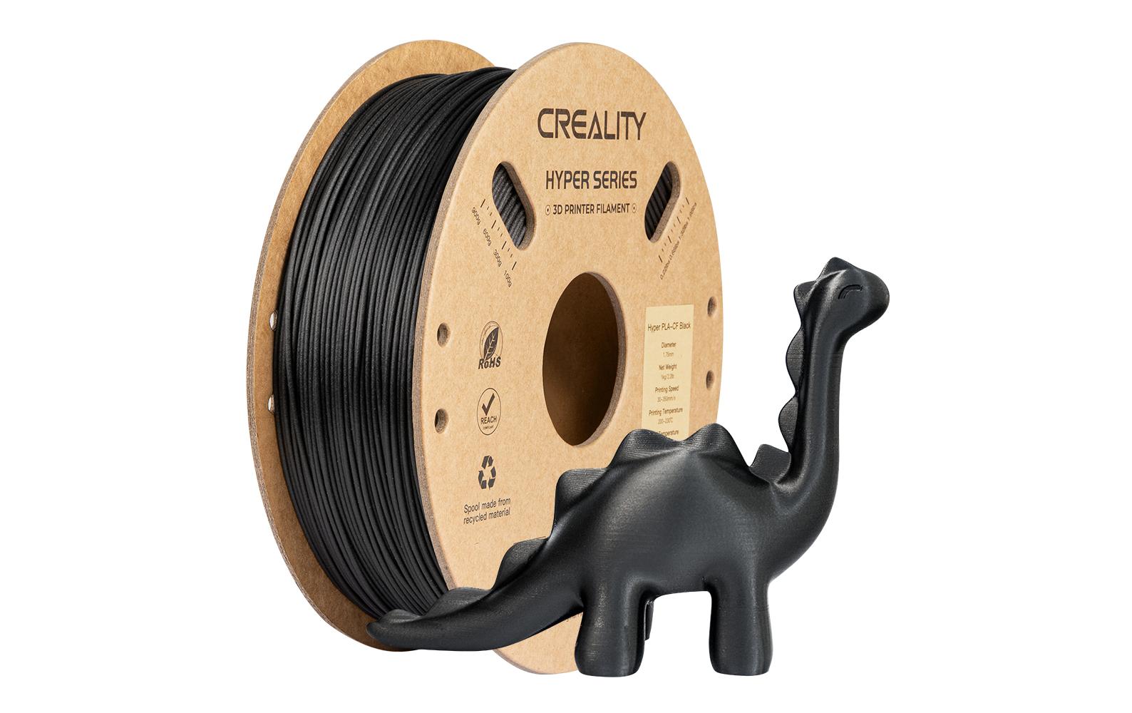 Creality 3D-Drucker-Filament Hyper PLA-Carbon 1,75 mm Schwarz, 1 kg – für Creality K1-C, K1 Max