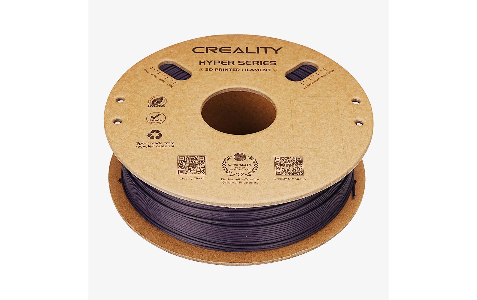 Creality 3D-Drucker-Filament Hyper PLA (Karbonfaser) 1,75 mm Violett, 1 kg – für Creality K1-C, K1 Max
