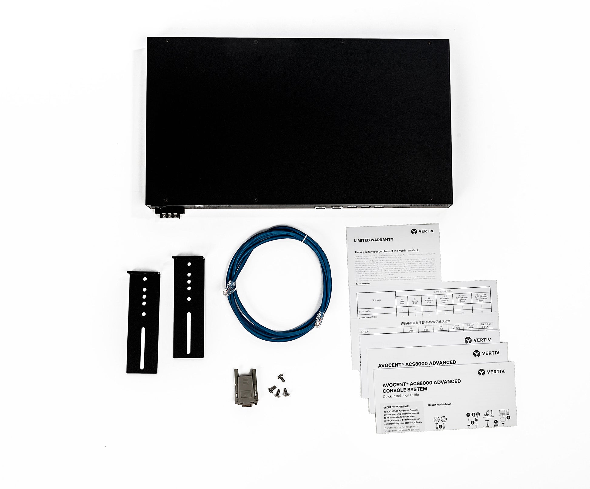 Vertiv ACS8000 Geräte-Dock – 8× RJ45, 8× USB-A, GbE, 16 GB eMMC