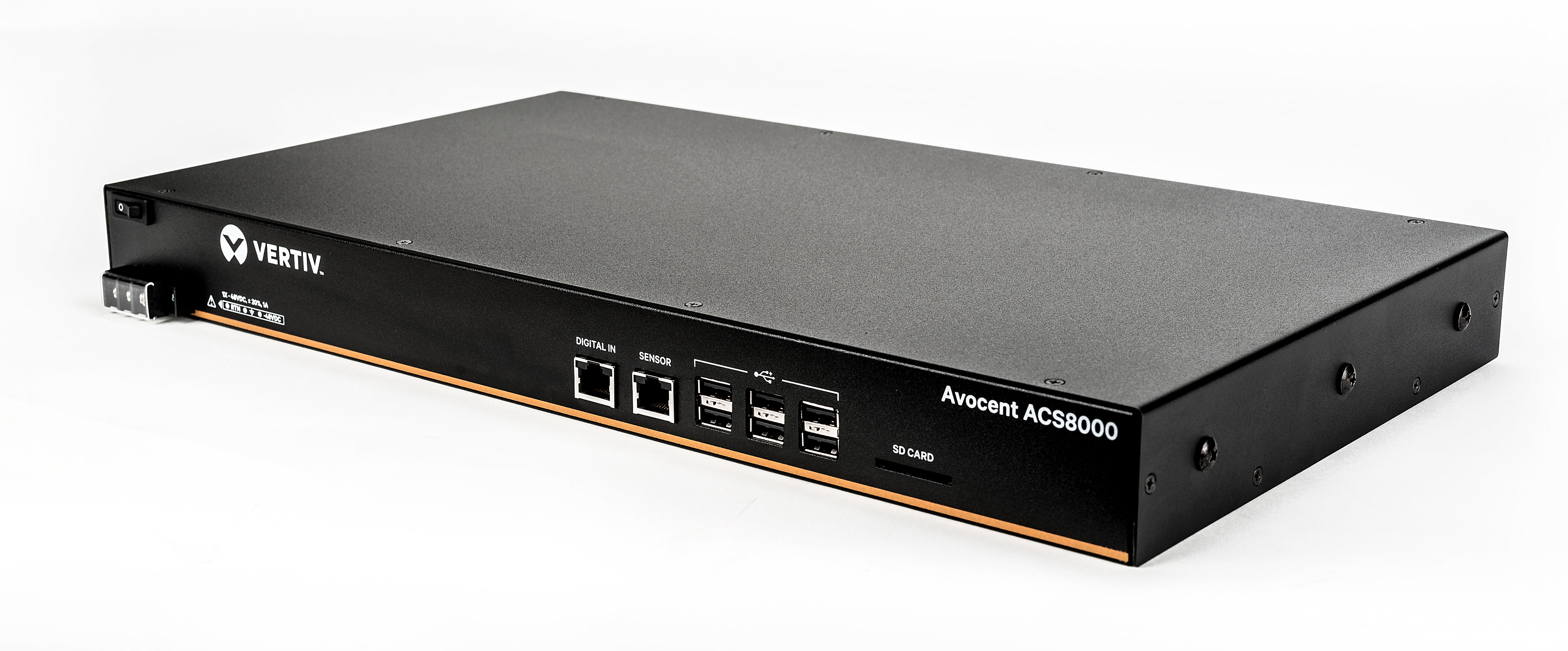 Vertiv ACS8000 Geräte-Dock – 8× RJ45, 8× USB-A, GbE, 16 GB eMMC