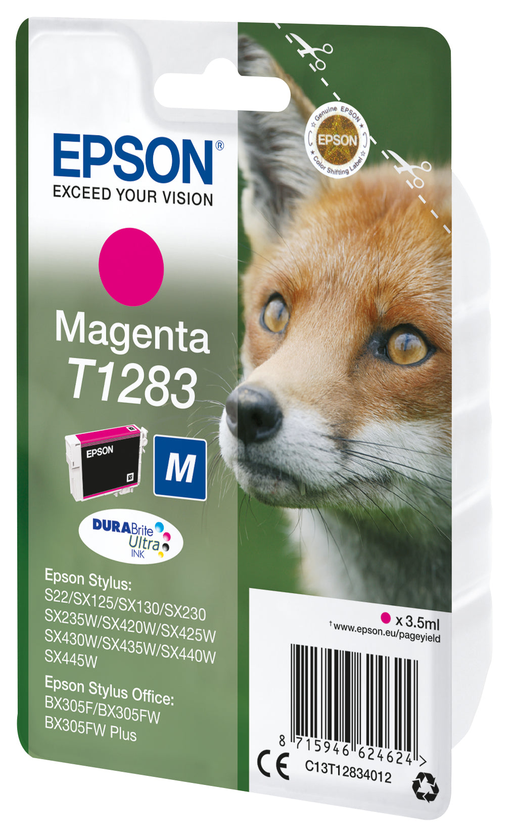 Epson Tintenpatrone T1283, Magenta – für Inkjetdrucker/Multifunktionsgeräte