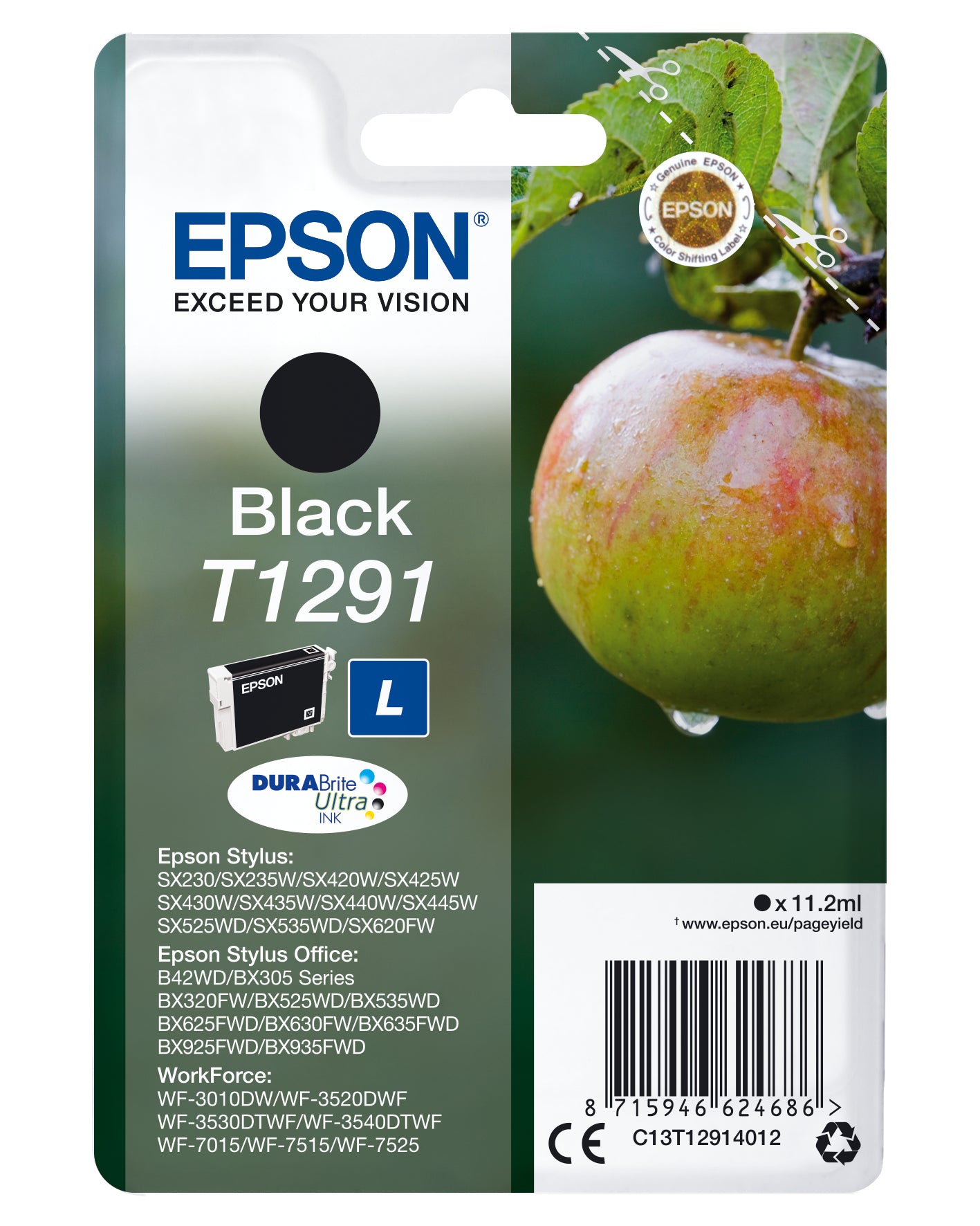 Epson Tintenpatrone T1291, Schwarz, 380 Seiten