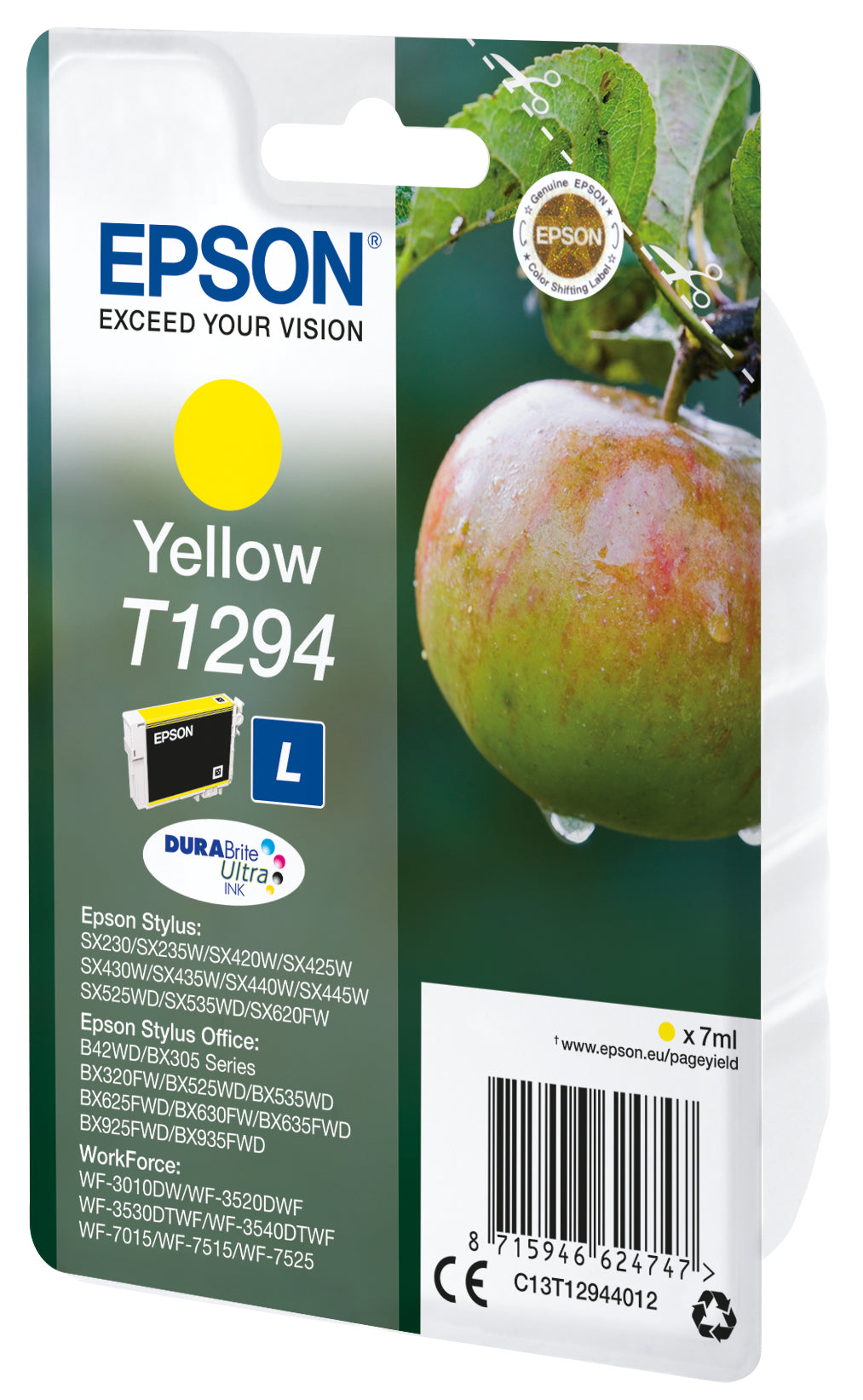 Epson Tintenpatrone T1294, Gelb, 515 Seiten