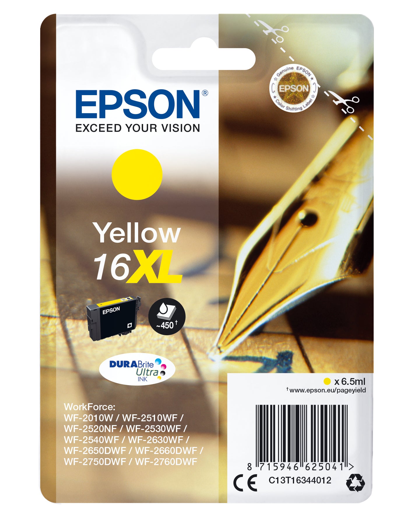 Epson Tintenpatrone 16XL, Gelb