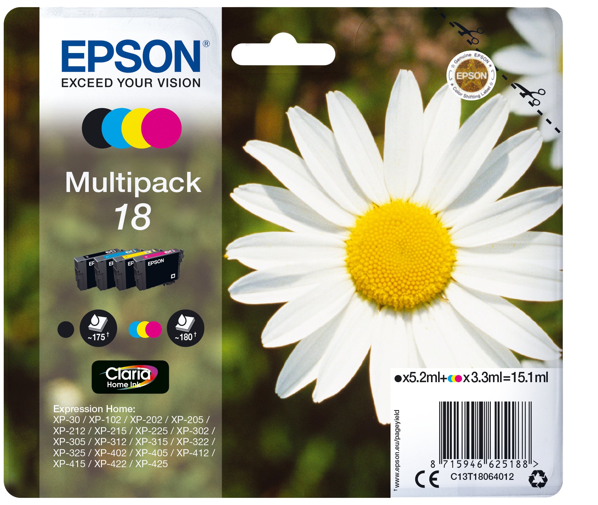 Epson Daisy Multipack – 4 Farben, T18