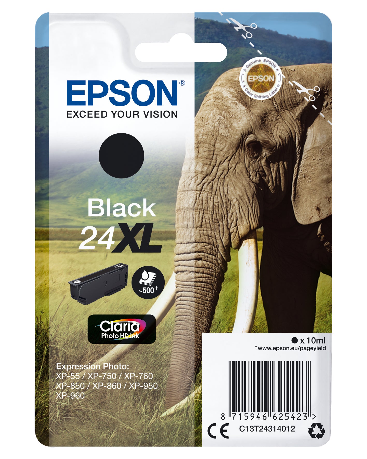Epson Tintenpatrone – Claria Photo HD, Schwarz, T2431 24XL