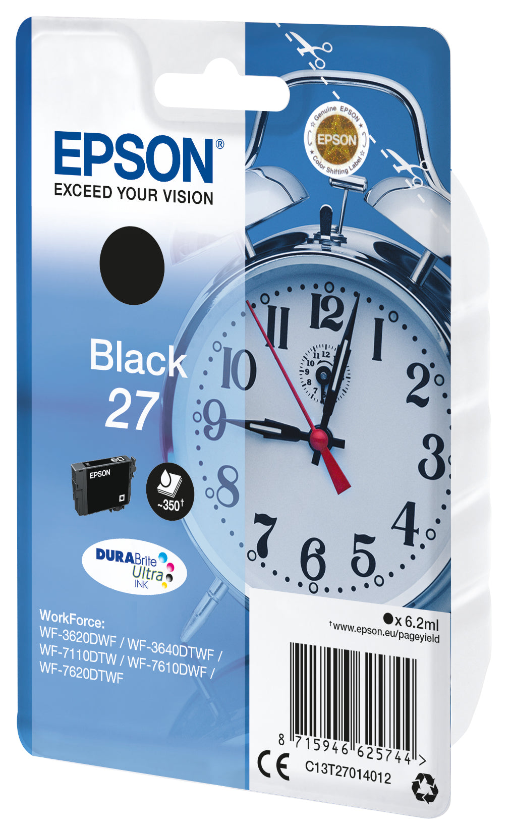 Epson Tintenpatrone 27, Schwarz, 350 Seiten