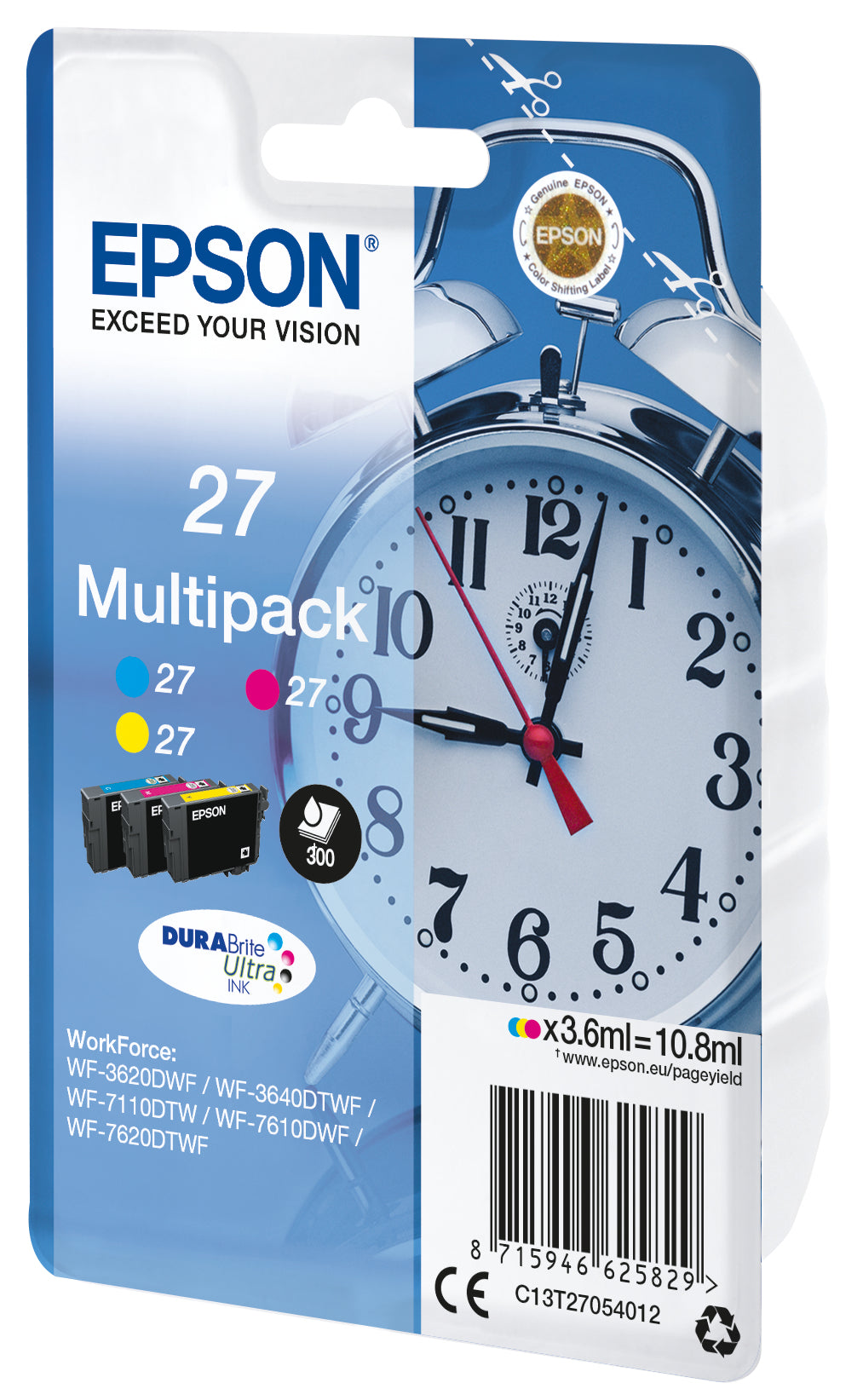 Epson Tintenpatronen-Multipack Cyan, Magenta, Gelb, Original – für WF-7720DTWF, WF-7715DWF, WF-7710DWF und andere