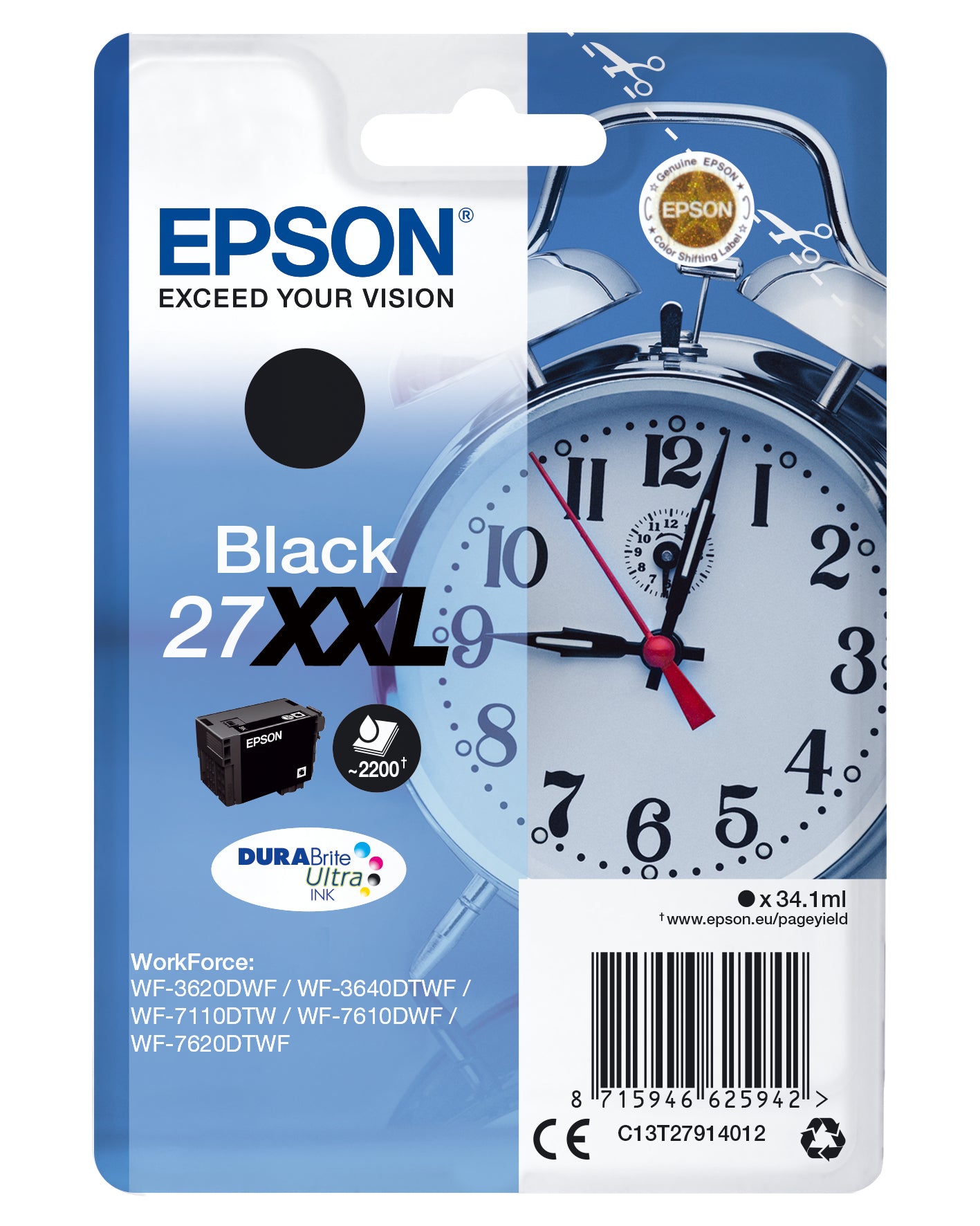 Epson Tintenpatrone – T279140 XXL, Schwarz, 2'200 Seiten
