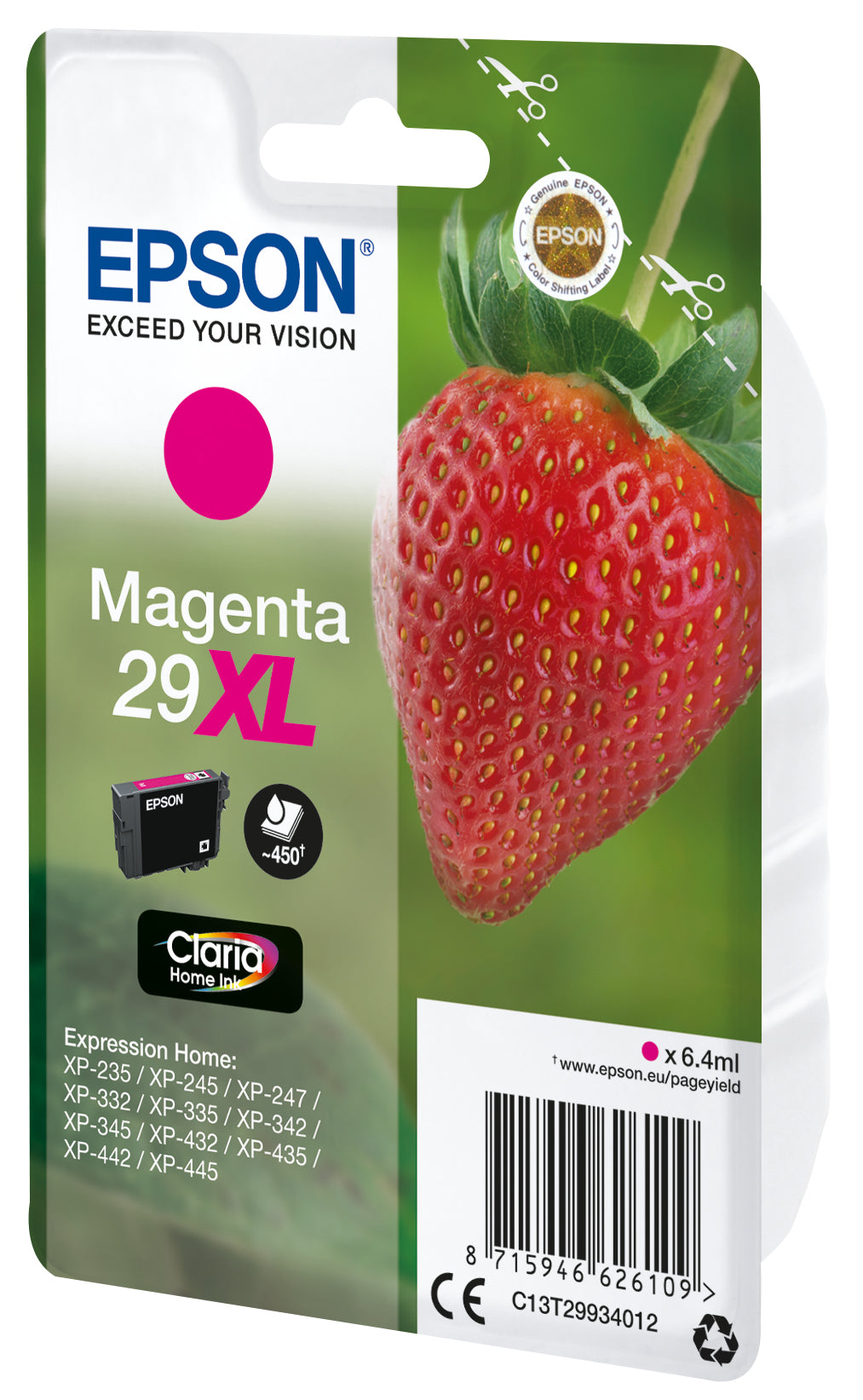 Epson Tintenpatrone 29XL, Magenta, 450 Seiten – für Tintenstrahldrucker/Multifunktionsgeräte