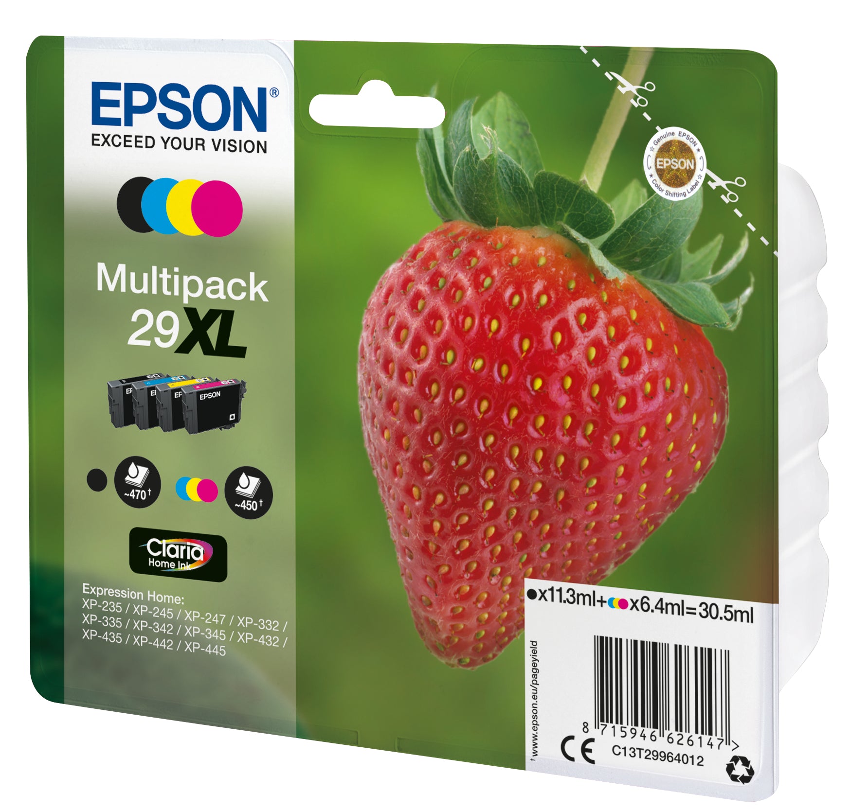 Epson Tintenpatronen-Multipack 29XL (T299640), CMYK, XL – für XP-235, XP-335, XP-435