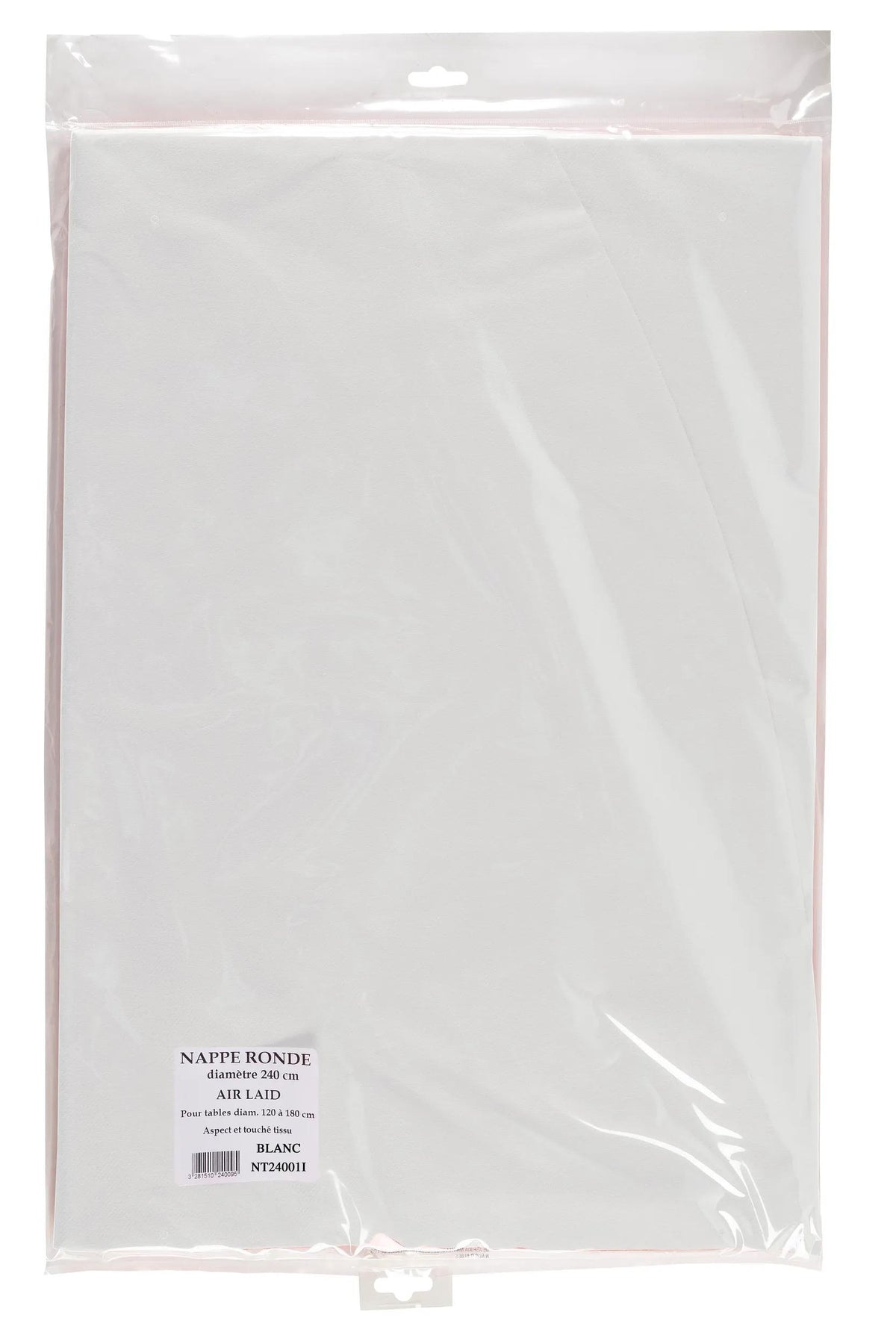 PRONAPPE Tischdecke – Ø 240 cm, rund, Papier (Airlaid), weiss, FSC