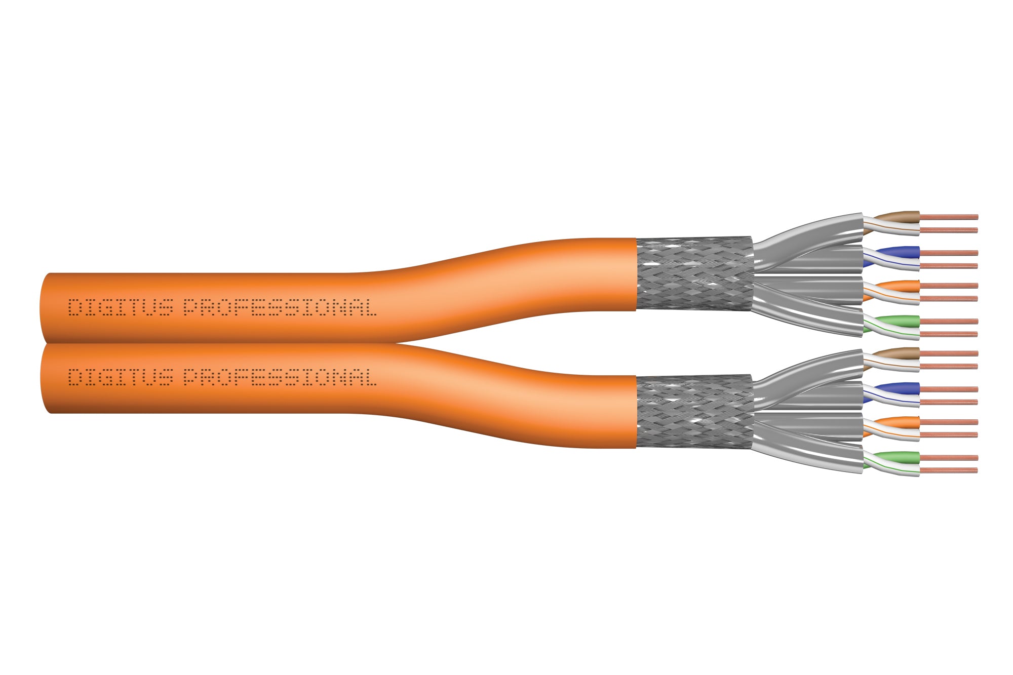 Digitus CAT7 S-FTP Duplexkabel – 500 m, Orange