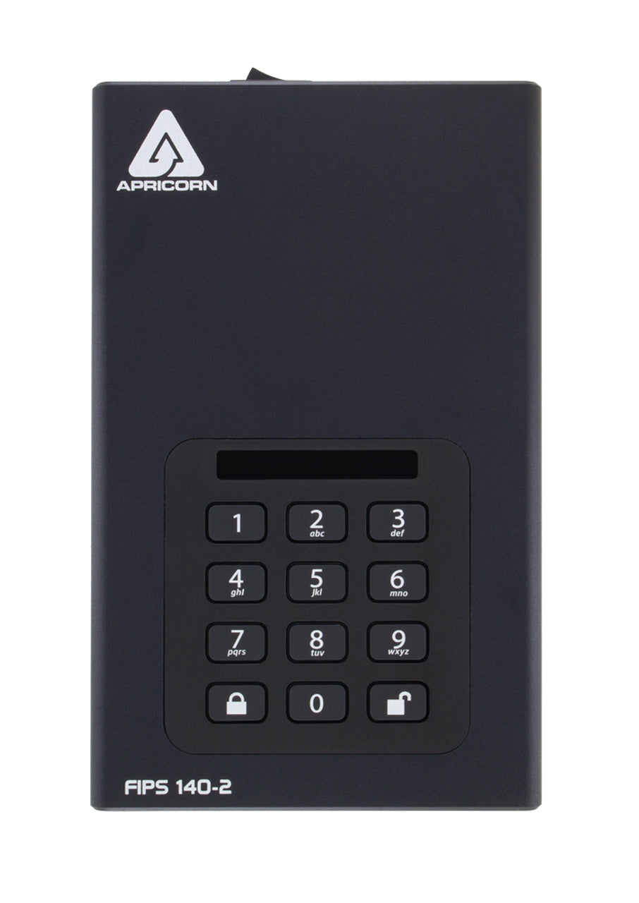 Apricorn egis Padlock ADT-3PL256F-18TB – für USB 3.2 Gen 1, FIPS 140-2, PIN-gesichert