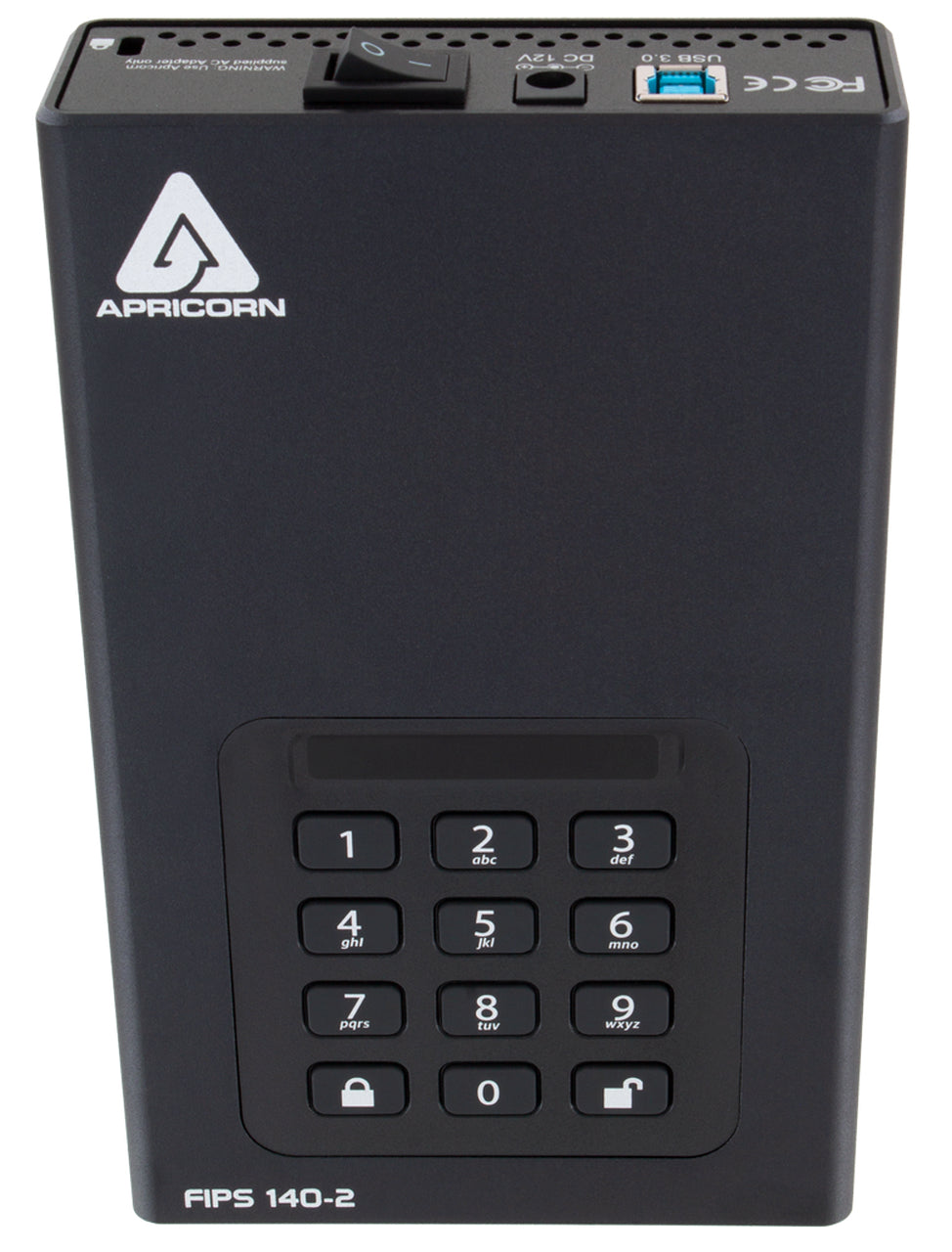 Apricorn egis Padlock ADT-3PL256F-18TB – für USB 3.2 Gen 1, FIPS 140-2, PIN-gesichert