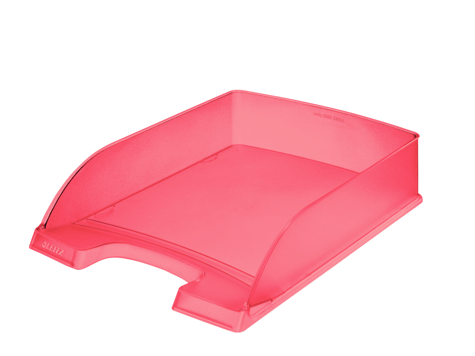 Leitz Stapelbarer Briefkorb mit Griffausschnitt, Beschriftungsfeld, matt, rot, B 255 × H 70 × T 357 mm