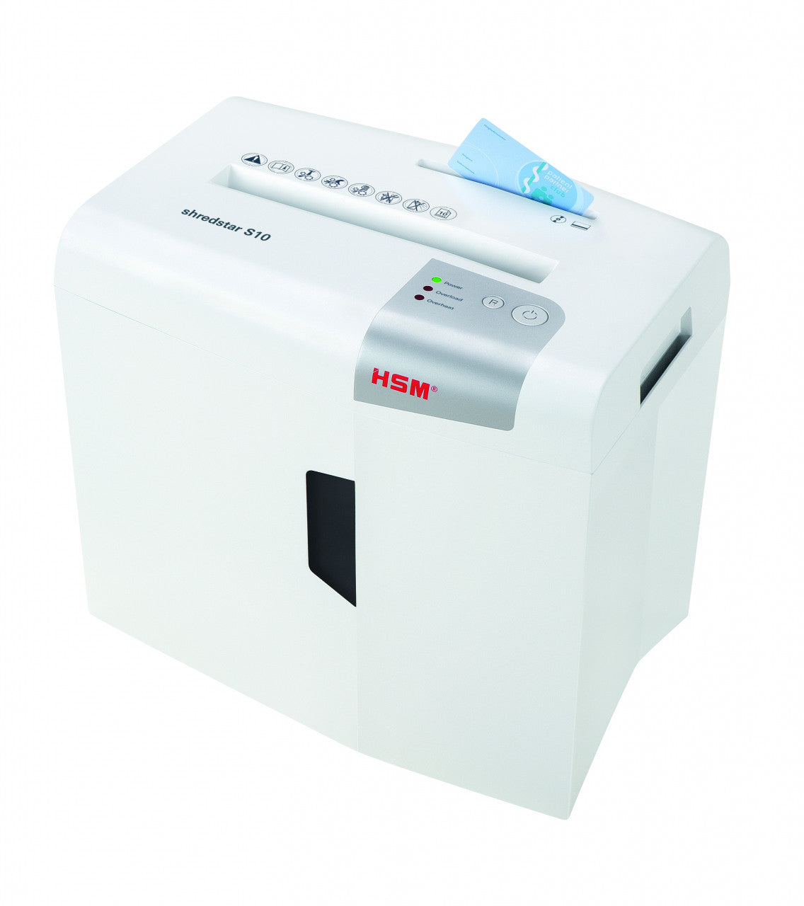 HSM shredstar S10 Aktenvernichter – Streifenschnitt, P-2, 6 mm, 10 Blatt, 18 l, CD/Kreditkarten