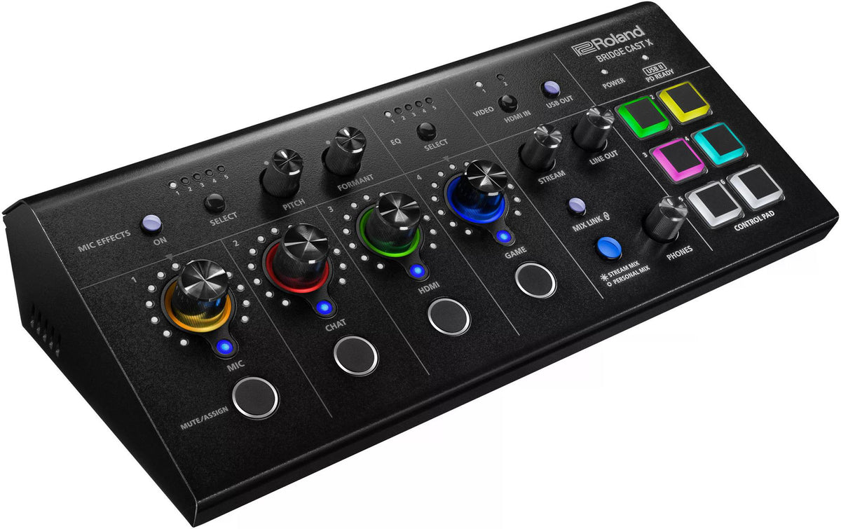 Roland Bridge Cast X – Audio-Interface & HDMI Capture-Adapter, 2× HDMI In, 4K, XLR, USB-betrieben