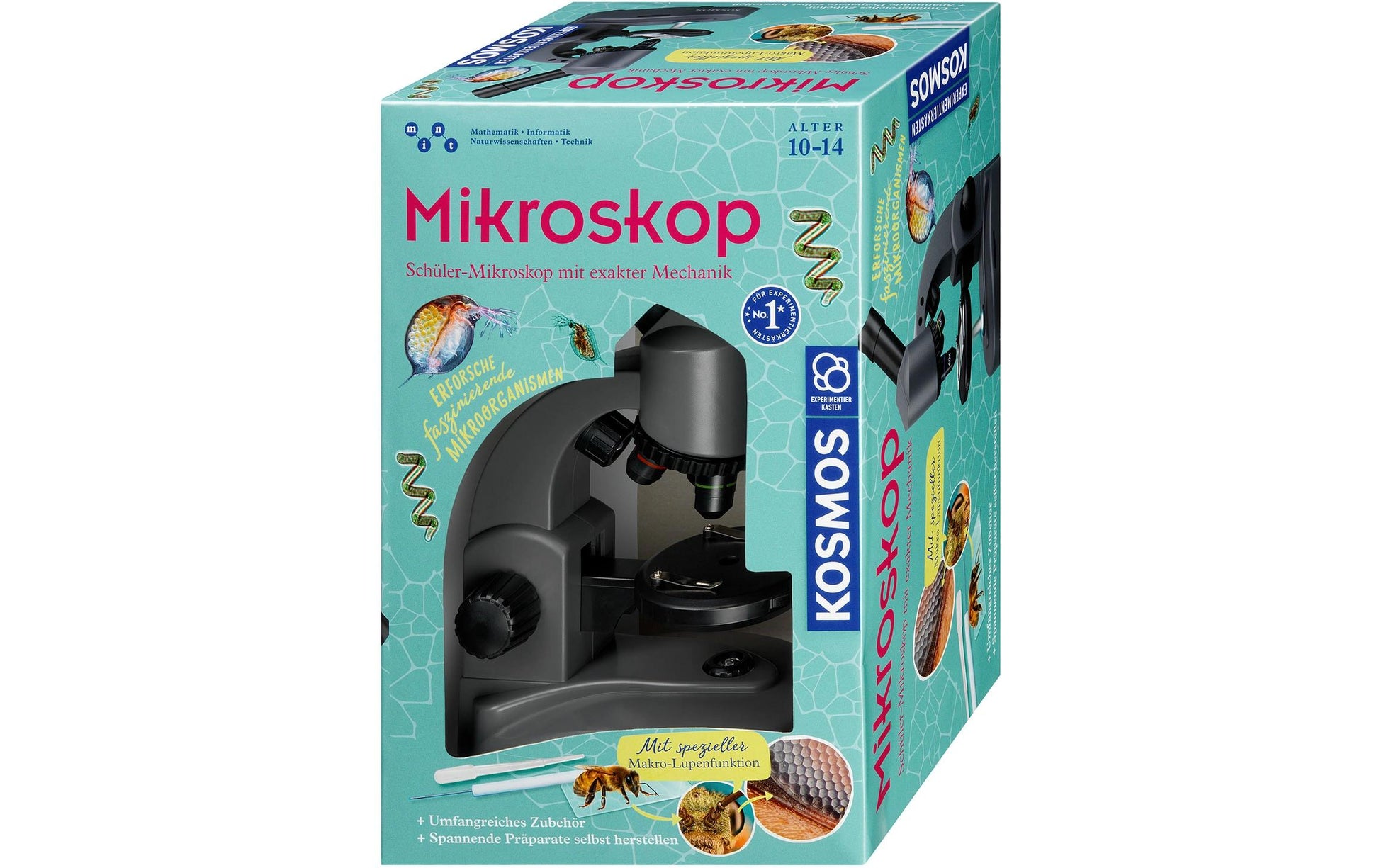 Kosmos Mikroskop-Bausatz, bis zu 400×, LED-Beleuchtung, ab 10 Jahren