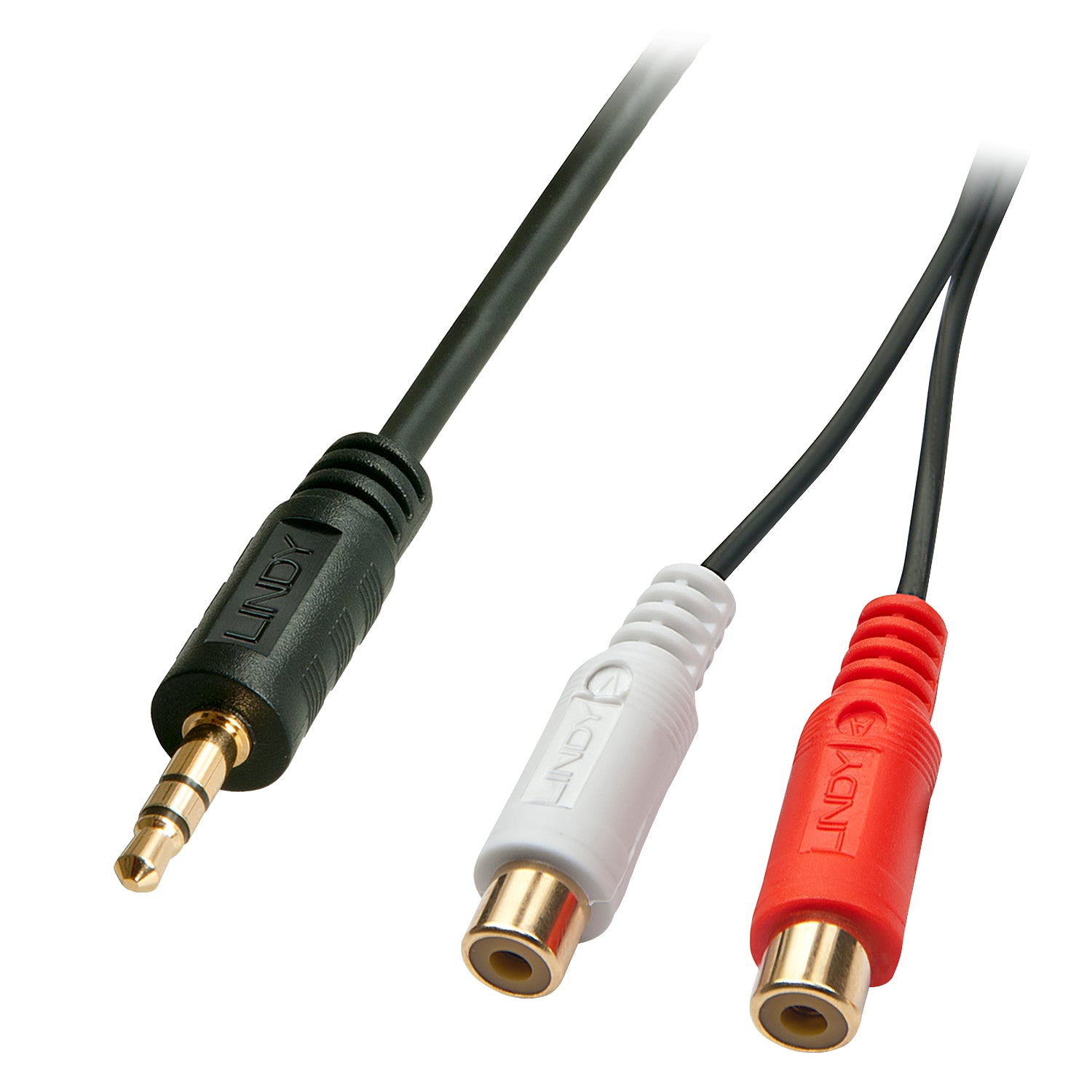 Lindy Audio-Verlängerungskabel 3,5 mm Klinke (Stecker) auf 3,5 mm Klinke (Buchse) – 0,25 m, 3-polig (TRS)