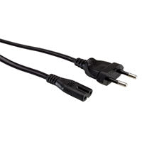 VALUE Netzkabel – Eurostecker (CEE 7/16) – IEC C7, 3 m, 250 V/2,5 A, Schwarz