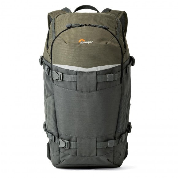 Lowepro Flipside Trek BP350AW Kamerarucksack – Tablet-Fach 10" – Regenschutz – für DSLR – Grau/Grün
