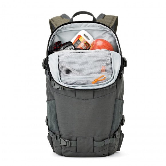 Lowepro Flipside Trek BP350AW Kamerarucksack – Tablet-Fach 10" – Regenschutz – für DSLR – Grau/Grün