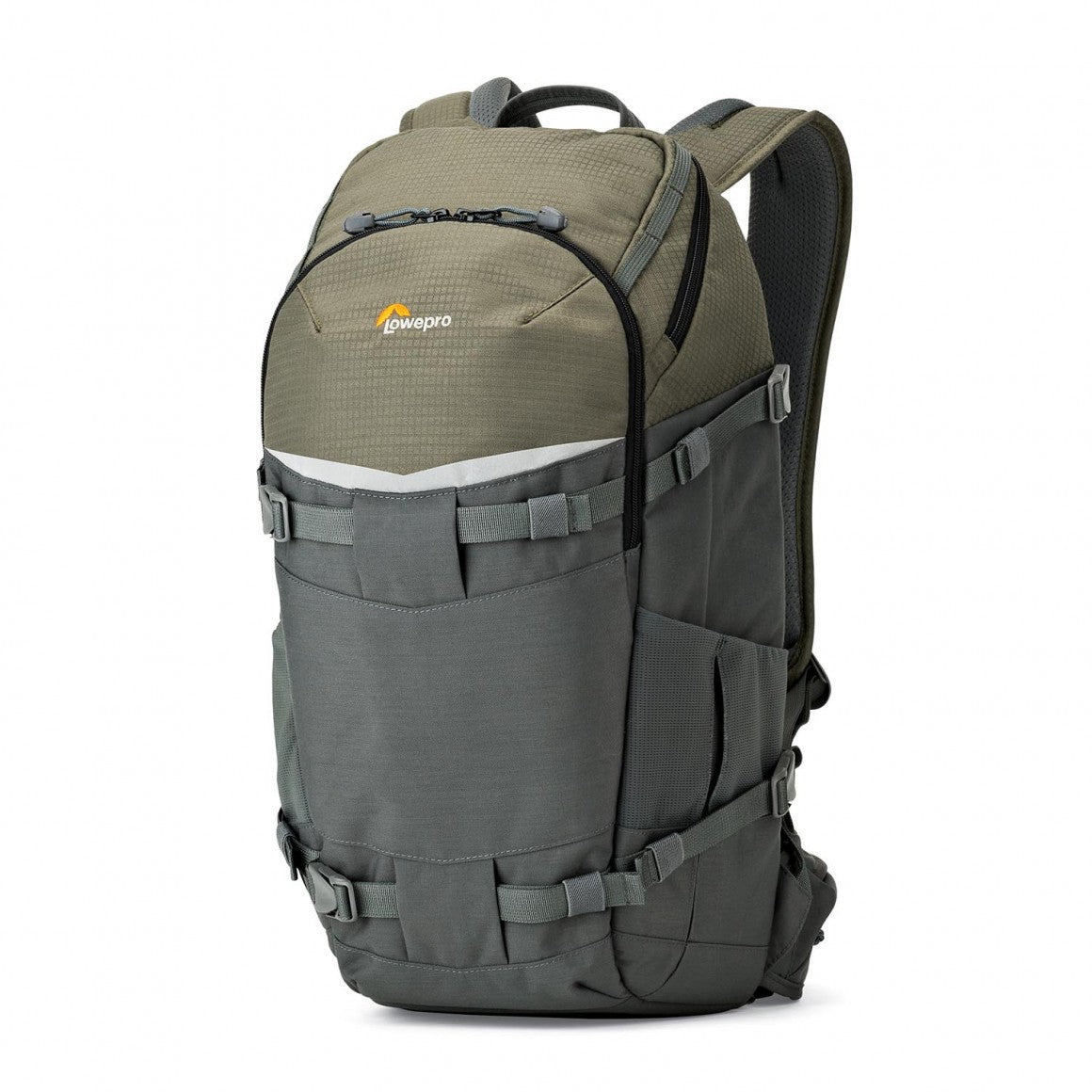 Lowepro Flipside Trek BP350AW Kamerarucksack – Tablet-Fach 10" – Regenschutz – für DSLR – Grau/Grün