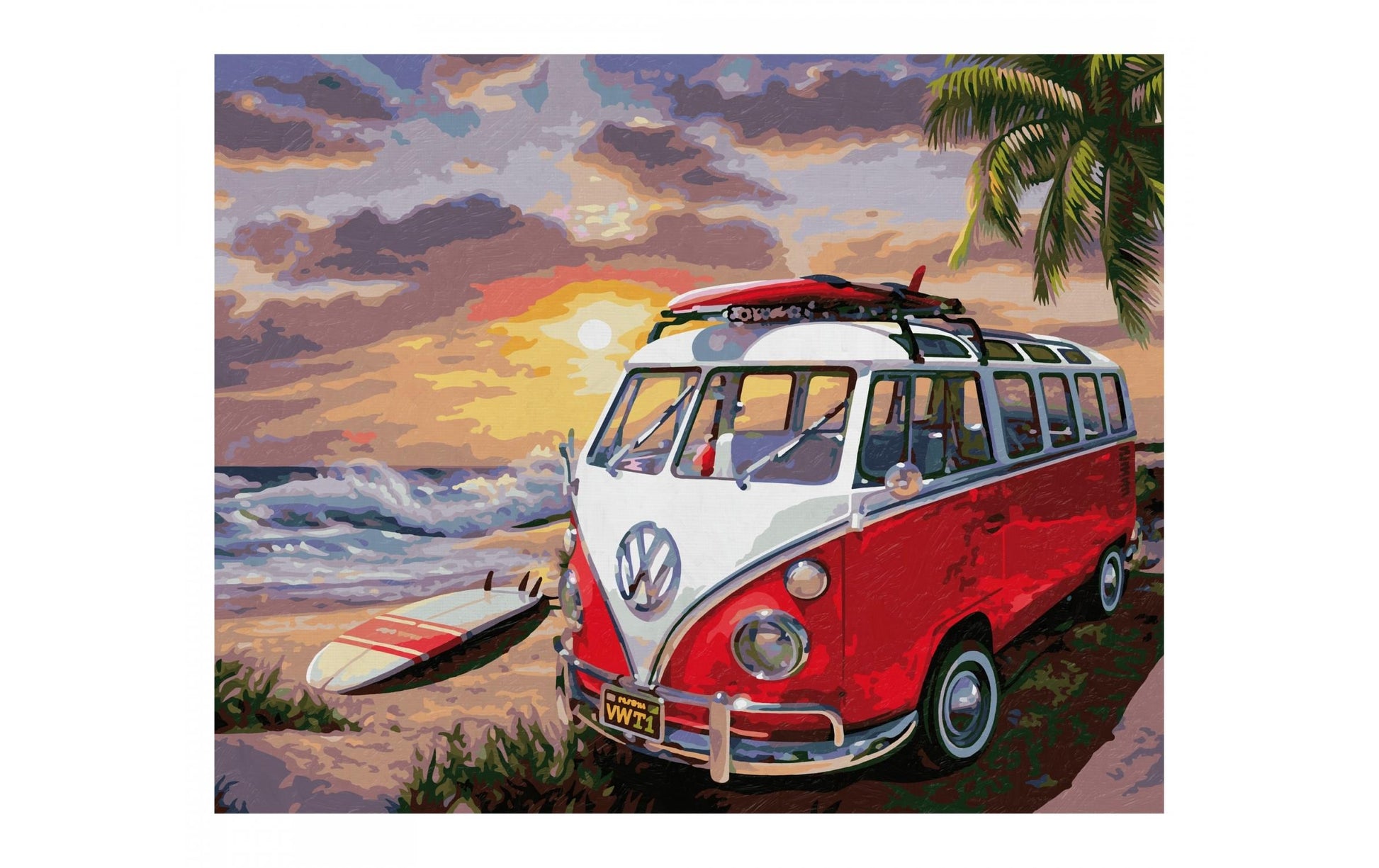 Schipper Malen-nach-Zahlen-Set – Volkswagen T1 – 50 × 40 cm – ab 14 Jahren