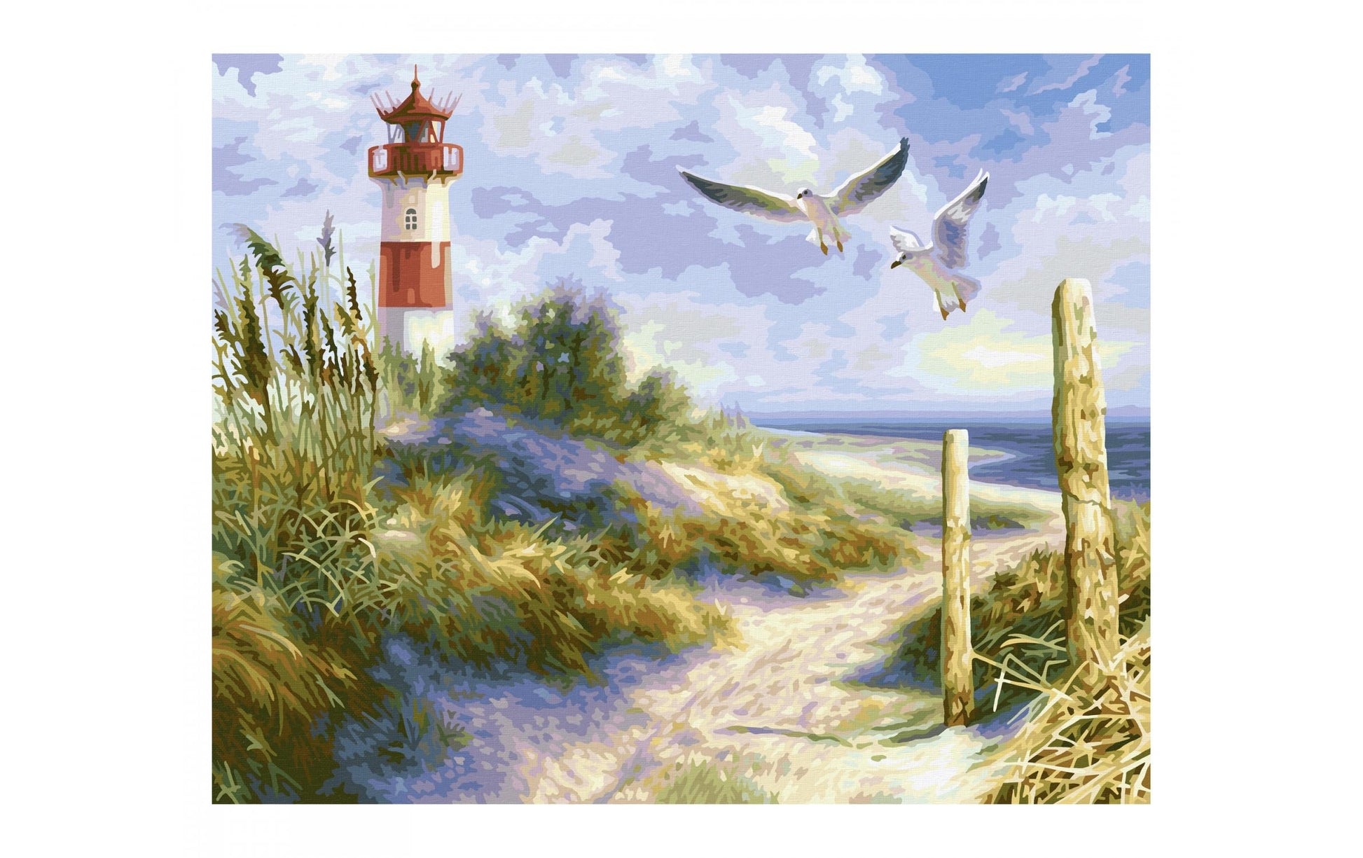Schipper Malen-nach-Zahlen-Set – Dünenlandschaft mit Leuchtturm – 50 × 40 cm – ab 14 Jahren