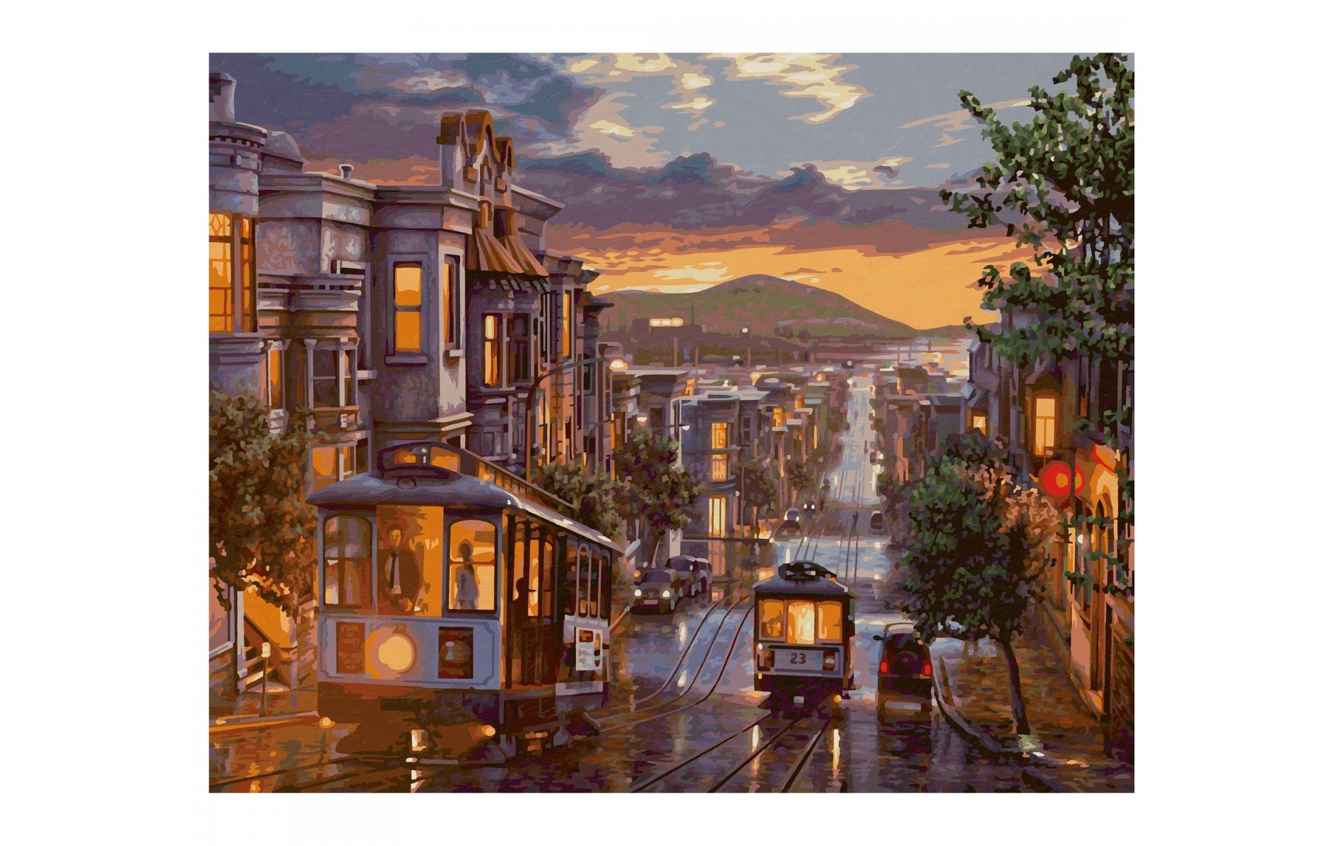 Schipper Malen-nach-Zahlen-Set – Abendstimmung in San Francisco – 50 × 40 cm – 35 Farben – ab 14 Jahren