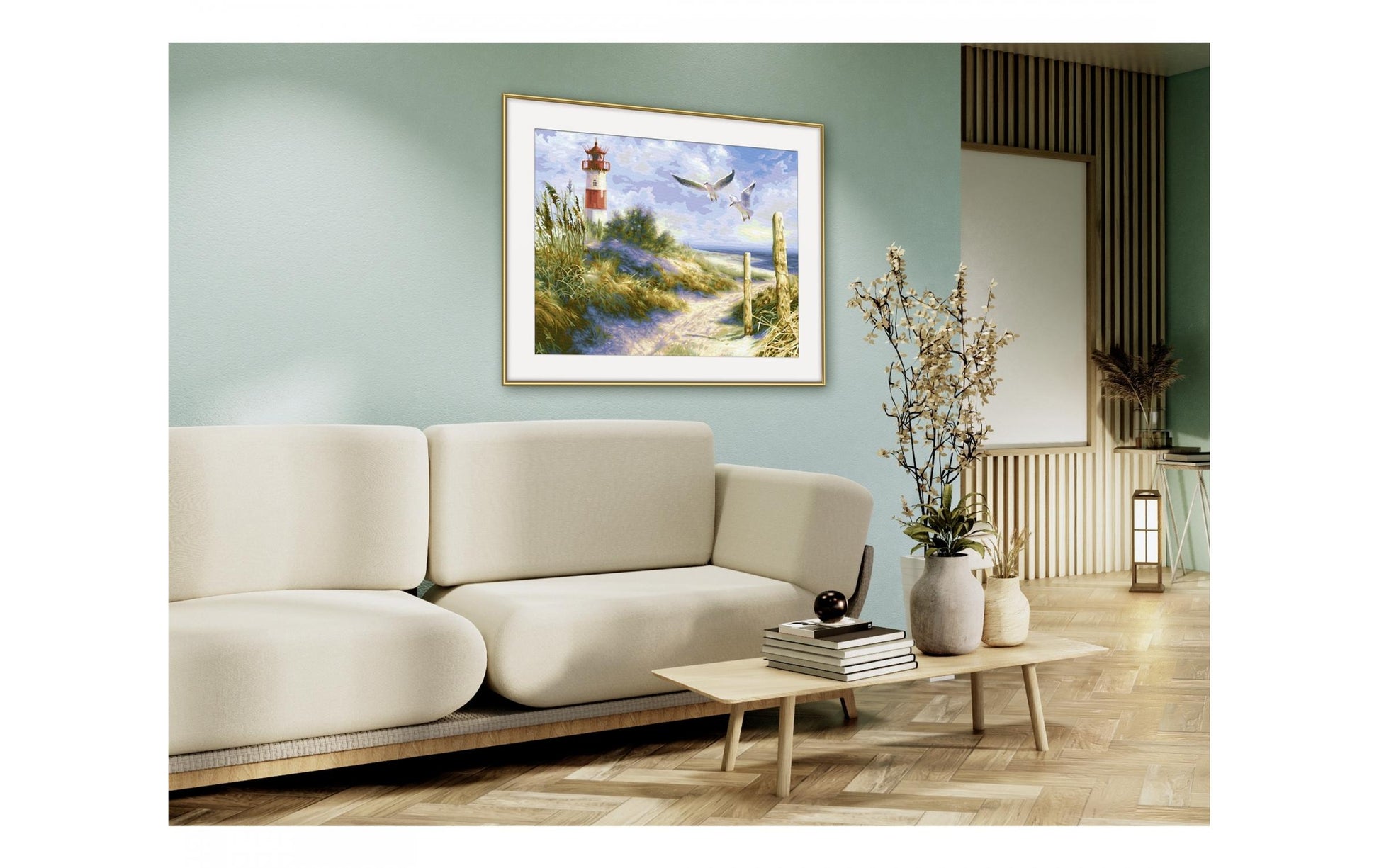 Schipper Malen-nach-Zahlen-Set – Dünenlandschaft mit Leuchtturm – 50 × 40 cm – ab 14 Jahren