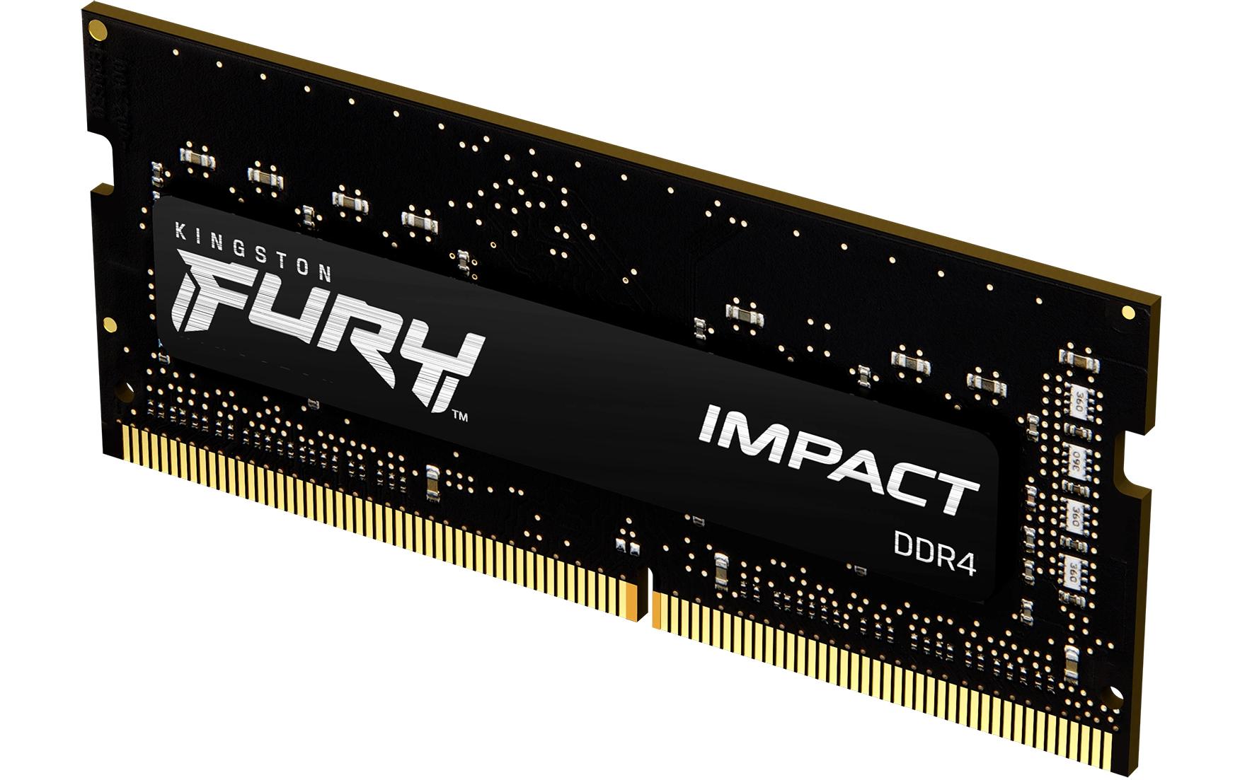 Kingston Technology Kingston FURY Impact – Arbeitsspeicher – 16 GB (2×8 GB) DDR4 3200 MT/s CL20 SODIMM, 260‑pin, 1,2 V
