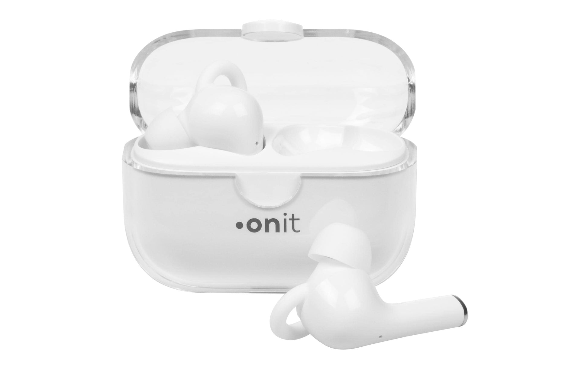 ONIT TWS Headset Pro – True Wireless In-Ear Kopfhörer – Bluetooth 5.3, ENC, USB-C – Weiss – bis 16 h