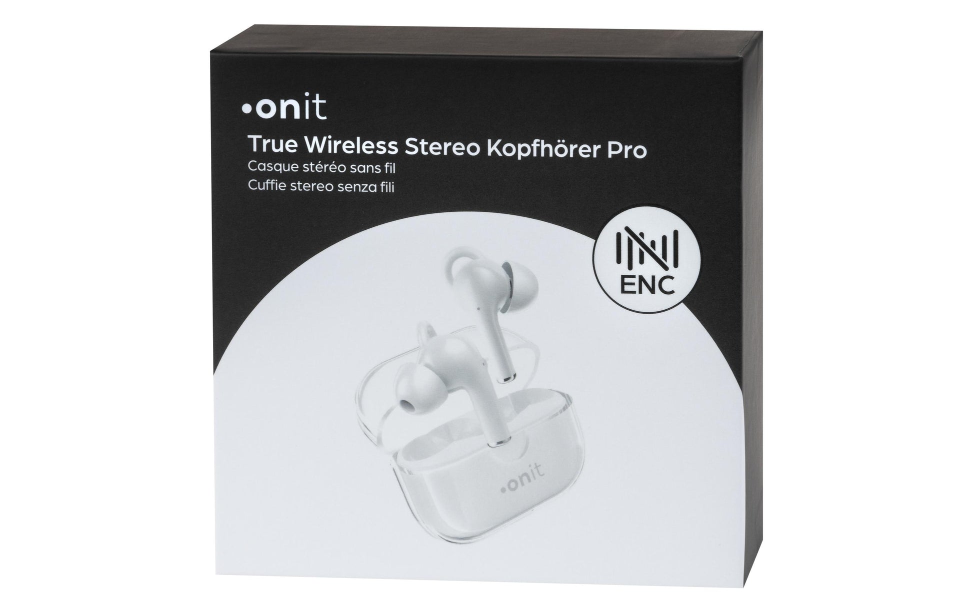 ONIT TWS Headset Pro – True Wireless In-Ear Kopfhörer – Bluetooth 5.3, ENC, USB-C – Weiss – bis 16 h