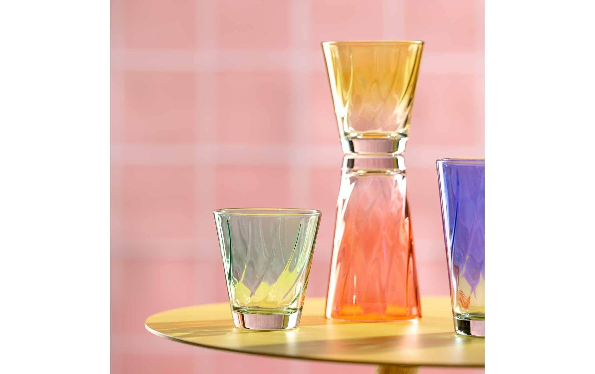 LEONARDO Trinkglas – 0,22 l, Glas, Mehrfarbig, Spülmaschinenfest, 4 Stück